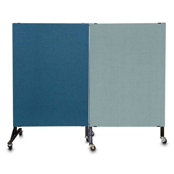 United Visual Products Enclosed Corkboard, 3 Door, 96"x48", 4" Fra UV3420-BRONZE-KEYLIME